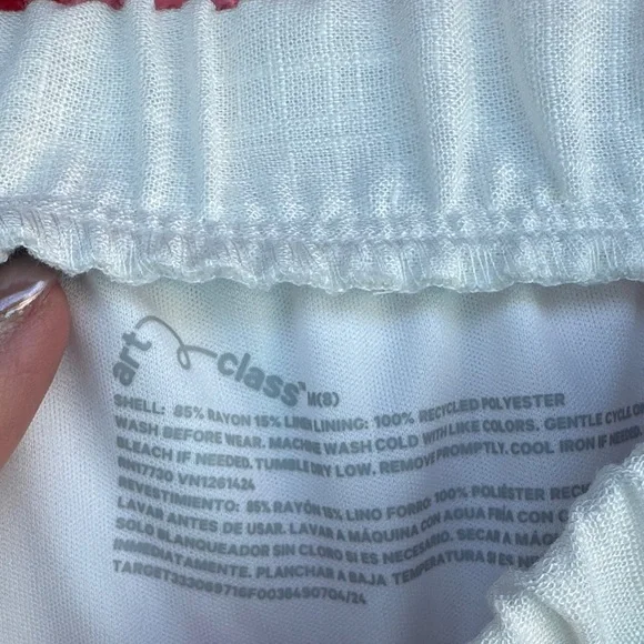 Art Class Cream girls linen Pants - Picture 4 of 4